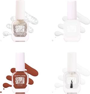 MATTLOOK Nails of Fame Nail Enamel With Multiple Vibrant Colors, 12ml Pack of 4 Set-08