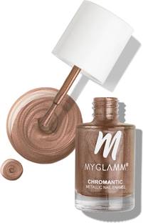 MyGlamm Chromantic Metallic Nail Enamel - Celestial Aura Copper Brown