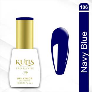 kulis UV Gel Nail Polish 16ml Brush Cap Bottle| Pro Range UV Lamp Cured Gel Color K106 Color: Navy Blue