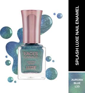 FACES CANADA Ultime Pro Splash Luxe Nail Enamel | Glossy Finish | Quick Drying Aurora Blue (L33)