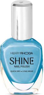Hilary Rhoda Mirror Shine Nail Polish| Glossy Gel Finish| Long Lasting & Chipfree Nail Polish ( Blue lime )
