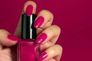 GABBU Chip-resistant Peel off Nail Polish dark pink