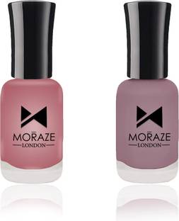 MORAZE Shine High Nude Nail Polish Combo Set Almond and Sparkaling Nude (Pack of 2) Nude