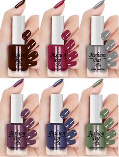 Fashion Bar Quick Dry Natural Infinite Shine Nail Polish Set for Women & Girls B2055 Multicolor