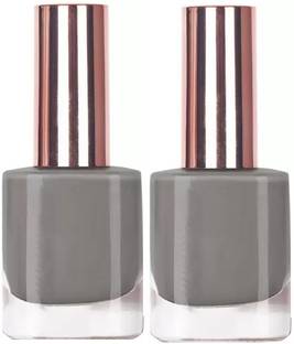 EVERERIN Glossy High Shine Premium Quality Long Lasting Nail Polish grey