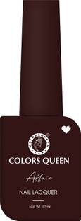 COLORS QUEEN Affair Matte Nail Lacquer, Chip Resisting, Long Lasting & Quick Dry Nail Polish 54 - Burnt Maroon
