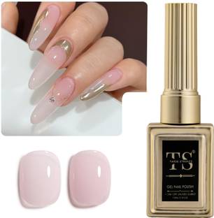 THR3E STROKES Gel Nail Polish UV | Long Lasting, High Gloss, Hema-Free for Nail Art | 52 - Glass Baby Pink (UV Lamp Needed)