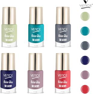 VERGE Colour Show HD Nail Lacquer (Long Lasting & Non Toxic) (Pack of 6) CS6 (39) CS6_39
