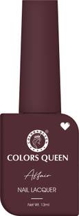 COLORS QUEEN Affair Matte Nail Lacquer, Chip Resisting, Long Lasting & Quick Dry Nail Polish 22 - Mulberry Maven
