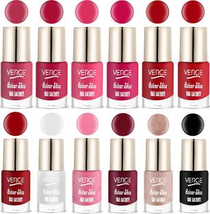 VERGE Colour Show Non Toxic HD Nail Lacquer (LONG STAY & QUICK DRY) (Pack of 12) Trendy CS12_18