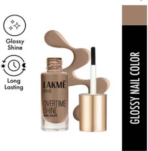 Lakmé 9to5 Primer + Gloss Nail Colour Brown Sandcastle