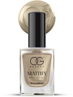 OG BEAUTY Canvas Gold | Rich Gold Metallic Nail Paint with Quick-Dry & Glossy Finish Canvas Gold