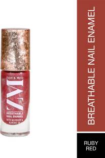 ZM Zayn & Myza Breathable Nail Enamel With Raspberry & Almond Oil, Ruby Red Ruby Red