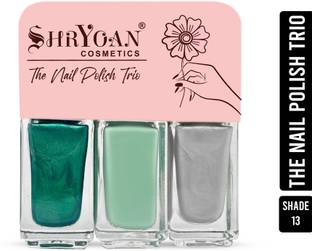 Shryoan Long Lasting Gel Nail Polish Trio|Intense Color and Metallic Finish|Quick Dry (Shade - 13)