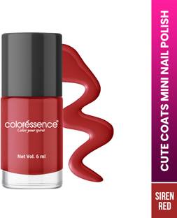 COLORESSENCE Cute Coats Long Last Nail Polish|Quick Dry|Toxin Free|Chip Resistant M20 Siren Red
