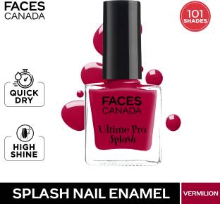 FACES CANADA Ultime Pro Splash Nail Enamel | Glossy | Quick Drying | Long Lasting | 8ml, Vermilion 138