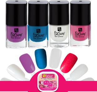 ForSure Trendy Premium Quick Dry Gel Nail Polish Nail Art Combo Pack (5ml Each)