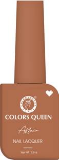 COLORS QUEEN Affair Matte Nail Lacquer, Chip Resisting, Long Lasting & Quick Dry Nail Polish 04 -Rusty Cinemon