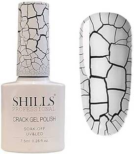 Shills Professional Soak Off UV LED Crack Gel Polish White SPG-274