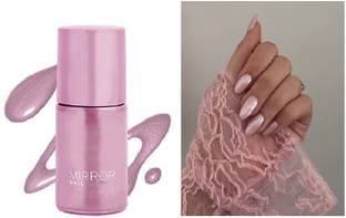 EVERERIN Mirror Finish Nail Polish For Womens Baby Pink