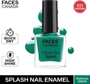 FACES CANADA Ultime Pro Splash Nail Enamel | Glossy | Quick Drying | Long Lasting | 8ml, Tropical Green 59