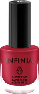 INFINIA Poppy Red - 045 Single Coat Nail Polish with Ultra High Gloss & Waterproof 045 Poppy Red - 045 045