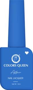 COLORS QUEEN Affair Matte Nail Lacquer, Chip Resisting, Long Lasting & Quick Dry Nail Polish 63 - Coco Blue