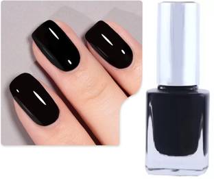 Emijun SOFT TOUCH VELVET DULL MATTE BLACK NAIL PAINT BLACK