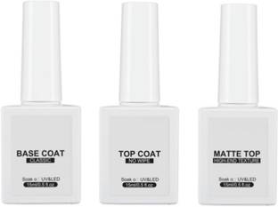 RANORE UV LED Soak Off Top Matte, Base & Top Coat Function Gel 15+15 ML transparent