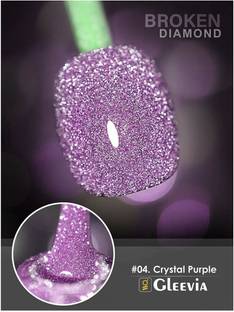 Gleevia Colorful Disco Reflective Glitter UV Gel Polish UV/LED Cured R4 - 15ml Bottle Shade Code - R4