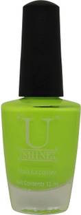 Ushine I Look Great On U |Fluorescent Green Neon|11ml|No Paraben, Nail Yellow, Chipping Fluorescent Green Neon