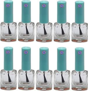 Ear Lobe & Accessories Empty nail polish bottles - 5 ml( pack of 10 ) | clear glass bottles Multi
