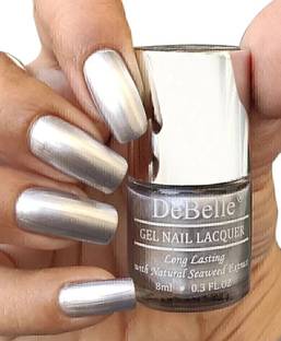 DeBelle Gel Nail Polish Metallic Silver 8 ml- Chrome Silver