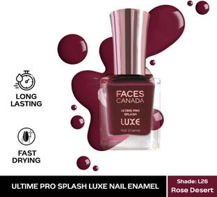 FACES CANADA Ultime Pro Splash Luxe Nail Enamel | Glossy Finish | Quick Drying Rose Desert (L26)