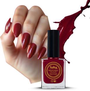 Saba Breathable Nail Polish (12ml) Mahogany Red