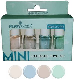 Hilary Rhoda Mini Nail Polish Travel Set-4 Nail Polish Shining & Glossy Nails Pastels Love