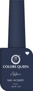 COLORS QUEEN Affair Matte Nail Lacquer, Chip Resisting, Long Lasting & Quick Dry Nail Polish 17 - Midnight Magnet