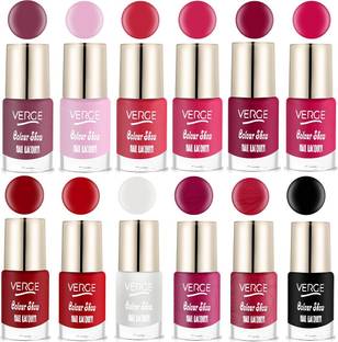 VERGE Colour Show Ultra Shine Nail Lacquer (NO CHIPPING & NO FADING) (Pack of 12) Classic CS12_24