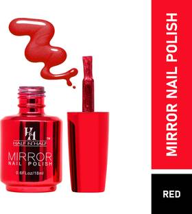 MATTLOOK Half N' Half Mirror Nail Polish, A-Dark Red (18ml) RED