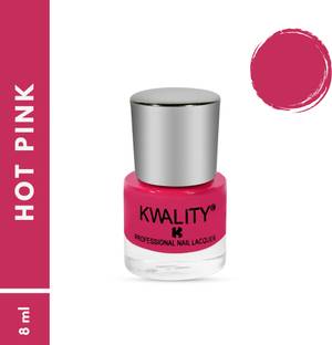 Kwality Neetos Nail Paint For Women Nail Paint Single Quick Drying Nail Polish Highly Pigmented & Long Lasting, Enamel, Chip Resistance, HOT PINK, 8ml, Pack of 1