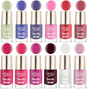 VERGE Colour Show Ultra Shine Nail Lacquer (NO CHIPPING & NO FADING) (Pack of 12) Subtle Collection CS12_30