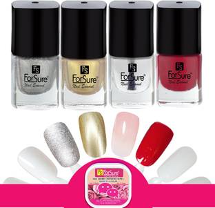 ForSure Trendy Premium Quick Dry Gel Nail Polish Nail Art Combo Pack (5ml Each)