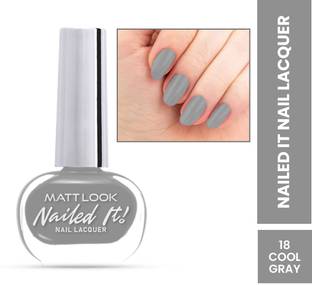 MATTLOOK Nailed it! Nail Lacquer Gel Based Long Lasting Waterproof - Cool Gray 18 Cool Gray