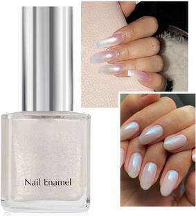 tanvi27 Easy to Apply & Quick Drying, Professional Glossy Pearl White Nail Paint Glossy Pearl White