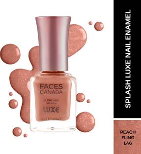 FACES CANADA Ultime Pro Splash Luxe Nail Enamel | Glossy Finish | Quick Drying Peach Fling (L46)
