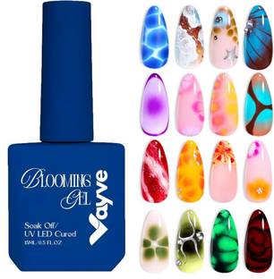 Vayve Blooming Gel Nail Polish for Nail Art | Marble & Flower Effect | UV LED Gel Clear