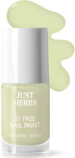 Just Herbs Nail Polish 21 Chemical Free Formula ,Quick Dry, Glossy- Sage Green