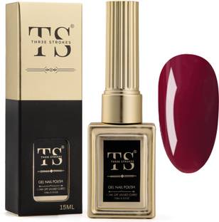 THR3E STROKES Gel Nail Polish UV | Long Lasting, High Gloss, Hema-Free for Nail Art | 89 - Wine Red (UV Lamp Needed)