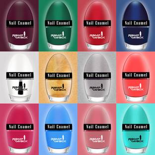 Ramp Walk Jazzy Nail Polish 5 ml each Cyan,Maroon,Red,Green,Blue,Transparent,Mauve,Grey,Golden,Rich Red,Magenta