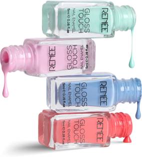 Renee Gloss Touch N04 Vacay Vibes - Set of 4 Nail Enamels, 5ml each N04 Vacay Vibes